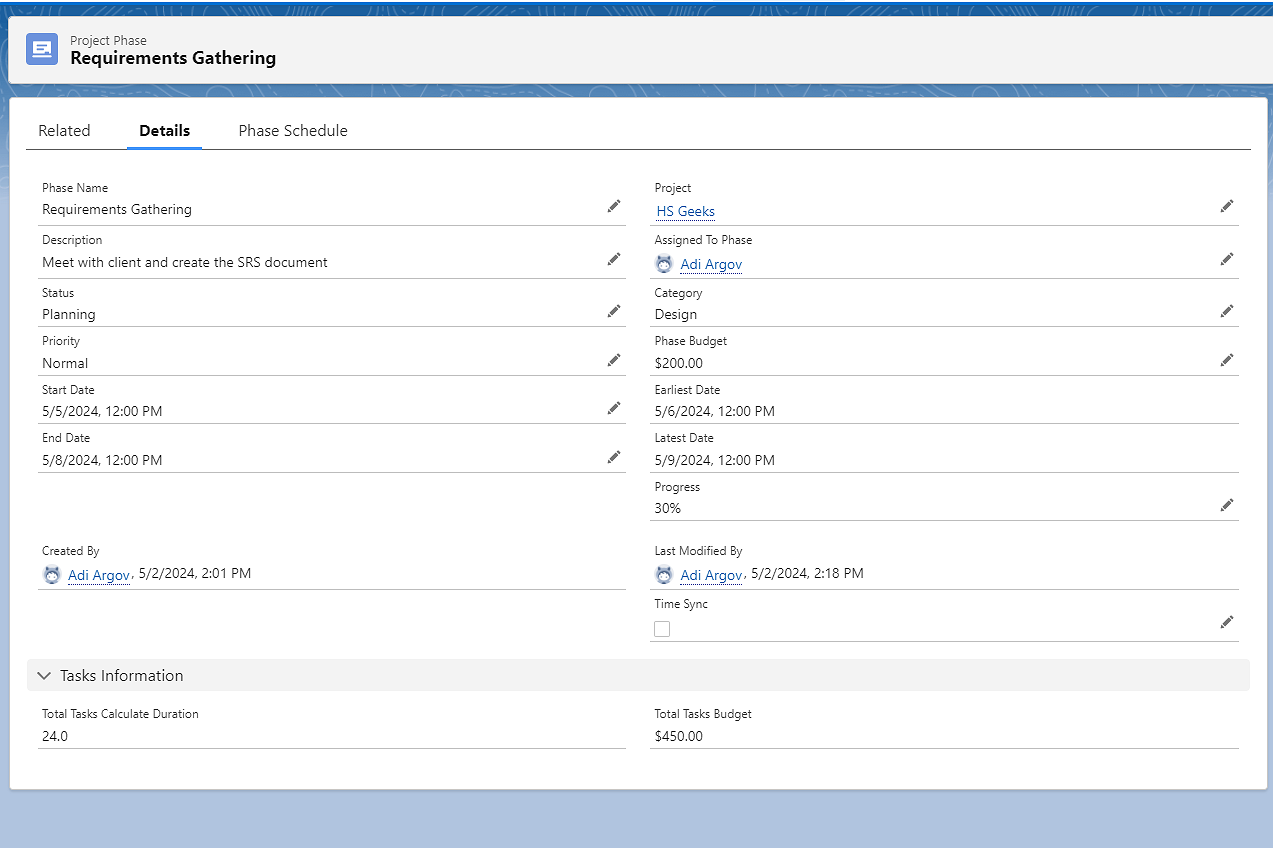 Tracking Phase Progress